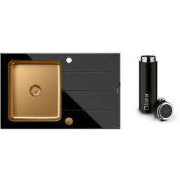 Zestaw Quadron Ford zlewozmywak czarny z kubkiem termicznym 420 ml (HB3578SC3C1P2O, M0051)