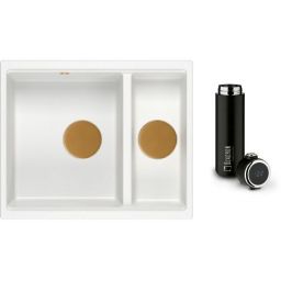 Zestaw Quadron Logan 150 biały/elementy miedziane z kubkiem termicznym 420 ml (HCQL5646U1C1U, M0051)