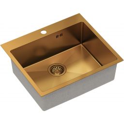 Quadron Russel 110 zlewozmywak stalowy 55x48 cm wpuszczany miedziany HB7910PVDBSC1