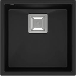 Quadron David 40 zlewozmywak 42x42 cm GraniteQ pure carbon/stal HQD4242U7-BS