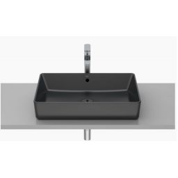 Roca Gap umywalka 60x37 cm prostokątna nablatowa czarny mat A3270Y2080