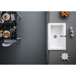Sapho Arya zlewozmywak ceramiczny 86x62 cm biały 50186
