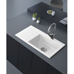 Sapho Avoria zlewozmywak ceramiczny 86x51 cm biały 55086