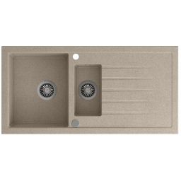 Sapho zlewozmywak granitowy 100x50 cm beżowy GR1332