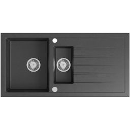 Sapho zlewozmywak granitowy 100x50 cm czarny GR1334