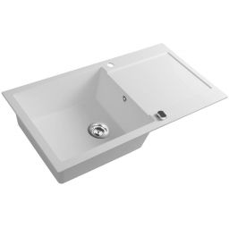 Sapho zlewozmywak granitowy 97x50 cm biały GR1611