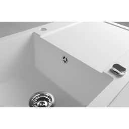 Sapho zlewozmywak granitowy 97x50 cm biały GR1611