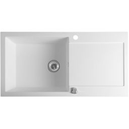 Sapho zlewozmywak granitowy 97x50 cm biały GR1611