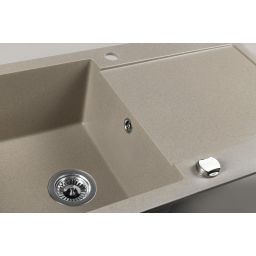 Sapho zlewozmywak granitowy 97x50 cm beżowy GR1612