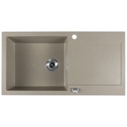 Sapho zlewozmywak granitowy 97x50 cm beżowy GR1612