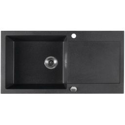 Sapho zlewozmywak granitowy 97x50 cm czarny GR1614