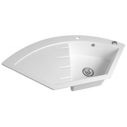 Sapho zlewozmywak granitowy 114x57,5 cm biały GR1931