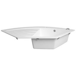 Sapho zlewozmywak granitowy 114x57,5 cm biały GR1931