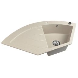 Sapho zlewozmywak granitowy 114x57,5 cm beżowy GR1932