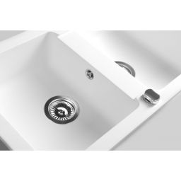 Sapho zlewozmywak granitowy 78x47,5 cm biały GR2221