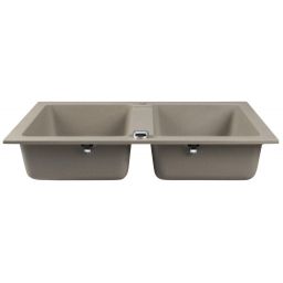 Sapho zlewozmywak granitowy 78x47,5 cm beżowy GR2222