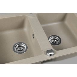 Sapho zlewozmywak granitowy 78x47,5 cm beżowy GR2222