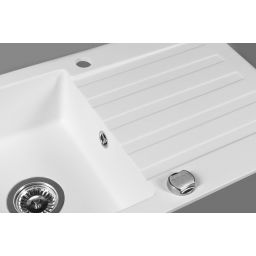 Sapho zlewozmywak granitowy 78x44 cm biały GR7201