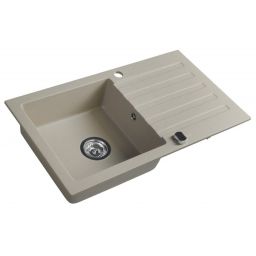 Sapho zlewozmywak granitowy 78x44 cm beżowy GR7202