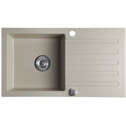 Sapho zlewozmywak granitowy 78x44 cm beżowy GR7202