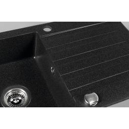 Sapho zlewozmywak granitowy 78x44 cm czarny GR7204