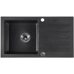 Sapho zlewozmywak granitowy 78x44 cm czarny GR7204