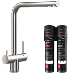 Zestaw Teka Uni bateria kuchenna do filtra wody stojąca inox z filtrem podzmywakowym (116030084, 118510001)