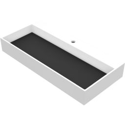 Vayer Lepus umywalka 60x42,5 cm nablatowa czarno-biała 060.042.010.3-1.0.1.X.0.MC