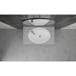 Vayer Boomerang umywalka 60x43 cm wpuszczana biała 060.043.012.3-4.0.1.X.0