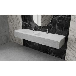 Vayer Norma-D umywalka 181,2x50 cm prostokątna wpuszczana-podwójna biała 181.050.011.3-1.0.1.X.X