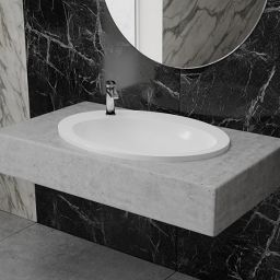 Vayer Boomerang umywalka 60x43 cm wpuszczana biała 060.043.012.3-4.0.1.X.0