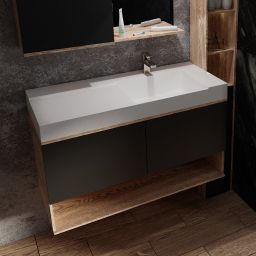 Vayer Libra umywalka 120,5x53,5 cm prostokątna wpuszczana biała 120.053.015.3-1.0.1.X.0