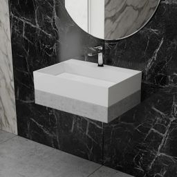 Vayer Lepus umywalka 60x42,5 cm prostokątna nablatowa biała 060.042.010.3-1.0.4.X.0.MB