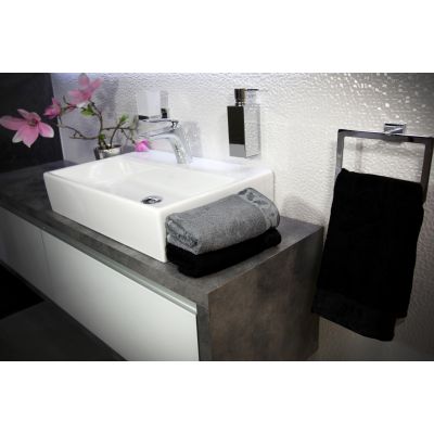 Texpol Gingko ręcznik łazienkowy 70x140 cm wiskoza bambusowa 500 g czarny