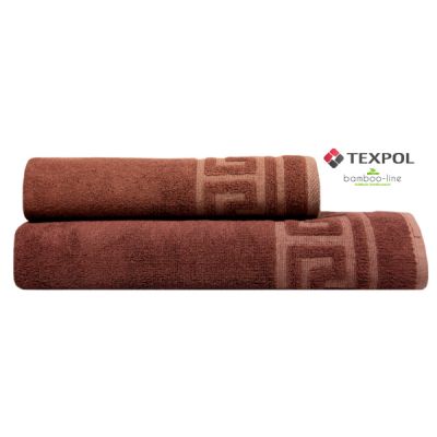 Texpol Gracja ręcznik łazienkowy 70x140 cm wiskoza bambusowa 500 g brąz
