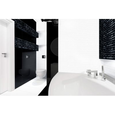 Ceramstic Opp! White Diamond dekor ścienny 90x30 cm STR biały połysk