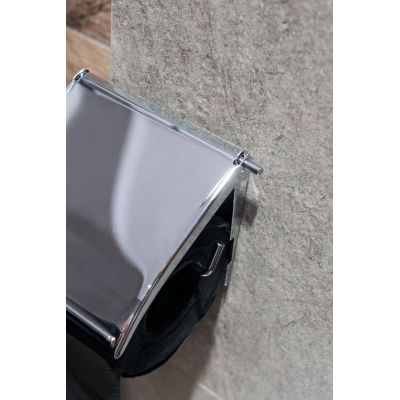 AWD Interior uchwyt na papier toaletowy z pokrywą chrom AWD02091338