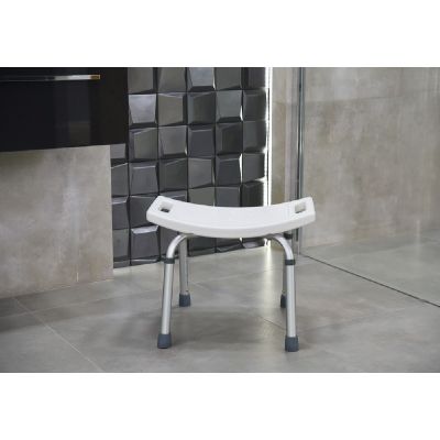 AWD Interior krzesło prysznicowe dla niepełnosprawnych biały/aluminium AWD02331411