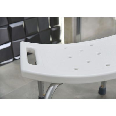 AWD Interior krzesło prysznicowe dla niepełnosprawnych biały/aluminium AWD02331411
