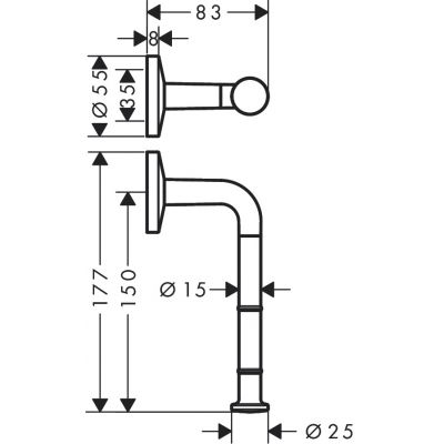 Axor Universal Circular uchwyt na papier toaletowy stal szlachetna optyczna 42856800