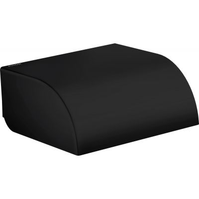 Axor Universal Circular uchwyt na papier toaletowy z pokrywą czarny mat 42858670