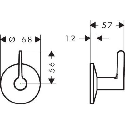 Axor One zawór ścienny odcinający czarny chrom szczotkowany 48772340