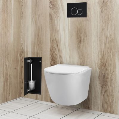 Balneo Wall Box Brush S schowek na szczotkę toaletową czarny B0401020504-01