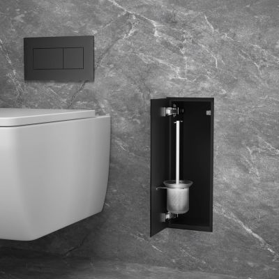 Balneo Wall Box Brush S schowek na szczotkę toaletową czarny B0401020504-01