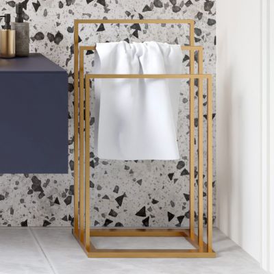 Baltica Design Claes Gold wieszak na ręczniki 50 cm stojący złoty