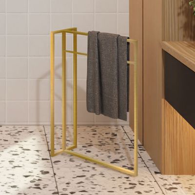 Baltica Design Evald Gold wieszak na ręczniki 50 cm stojący złoty