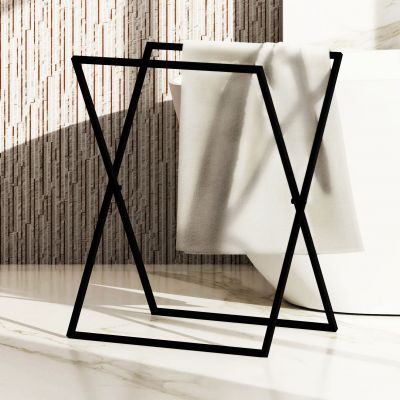 Baltica Design Birk wieszak na ręczniki 60 cm stojący czarny
