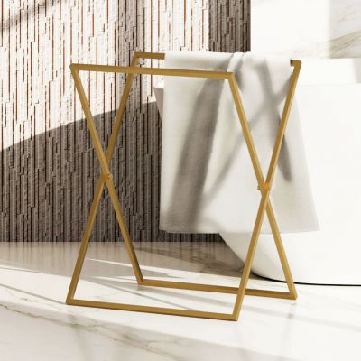 Baltica Design Birk Gold wieszak na ręczniki 60 cm stojący złoty