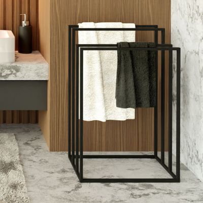 Baltica Design Geir wieszak na ręczniki 60 cm stojący czarny