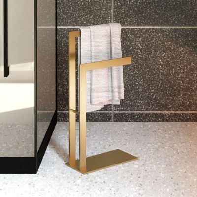Baltica Design Ove Gold wieszak na ręczniki 40 cm stojący złoty